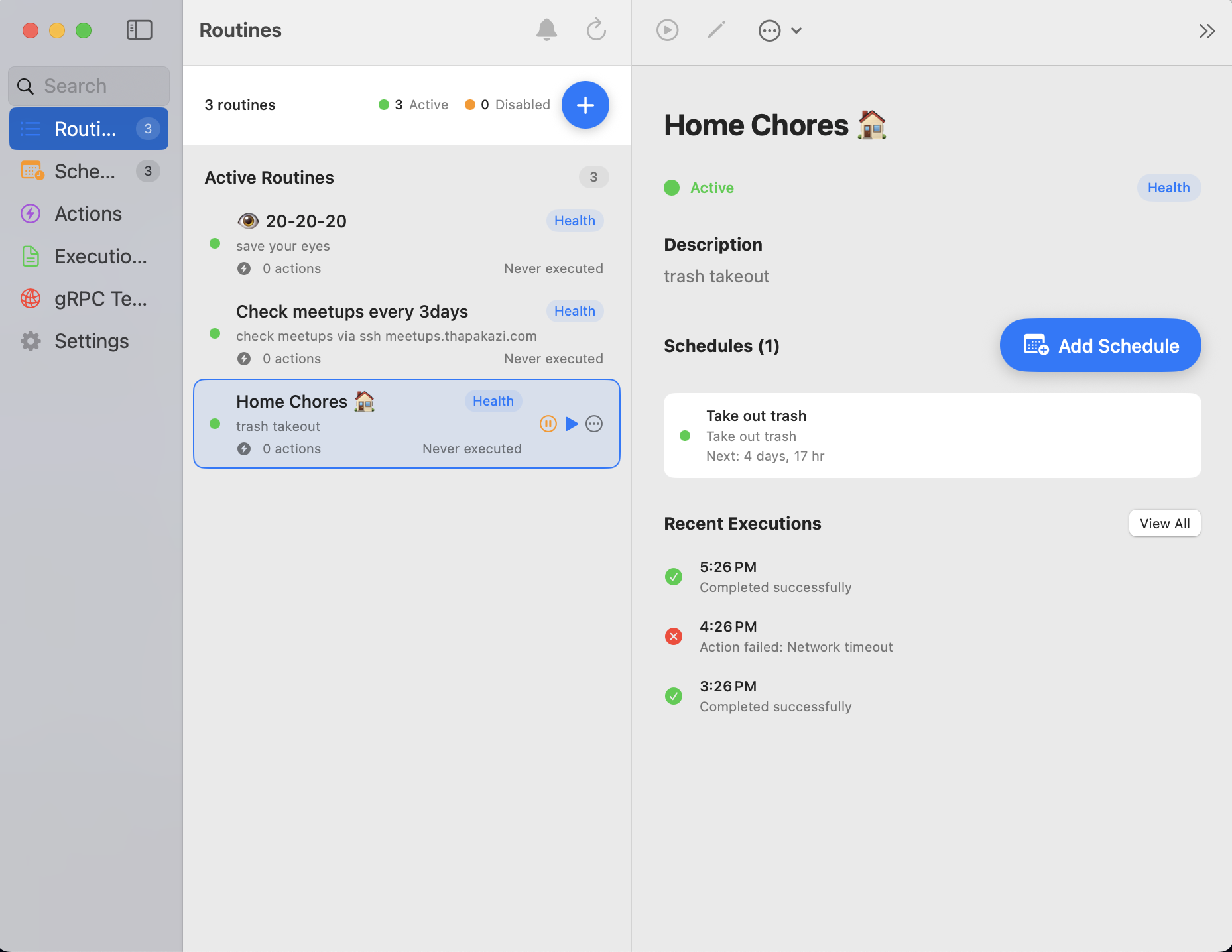 VibeCare App Screenshot - Light Mode